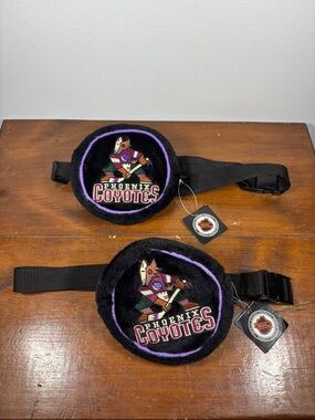 NWT Phoenix Coyotes NHL Fanny Pack Pair - Black & Purple Logo Crossbody Bag